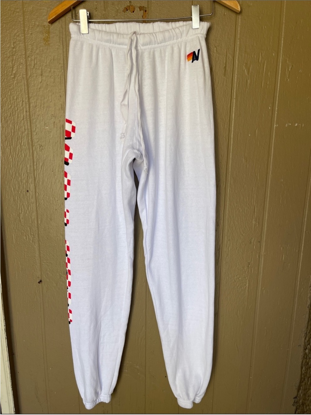 Aviator Nation Women’s Malibu Cook Off Sweatpants in white Size S